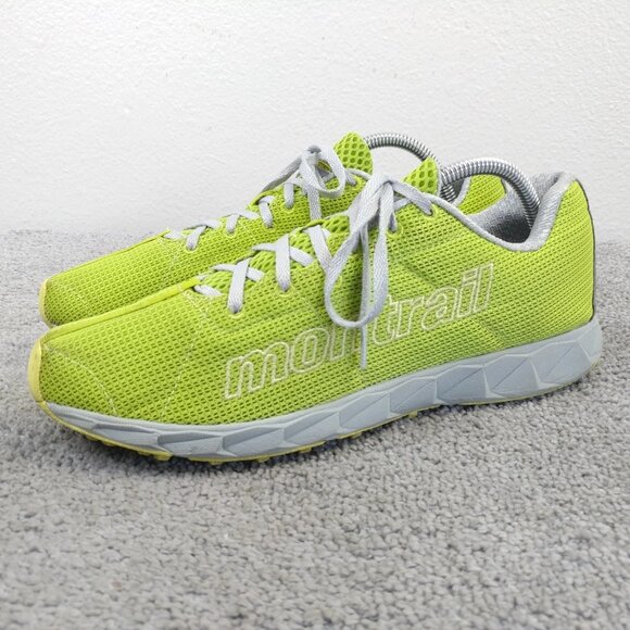 Montrail Rogue Fly Trail Womens Size 11 Running Shoes Green Yellow Low Top - Picture 1 of 11